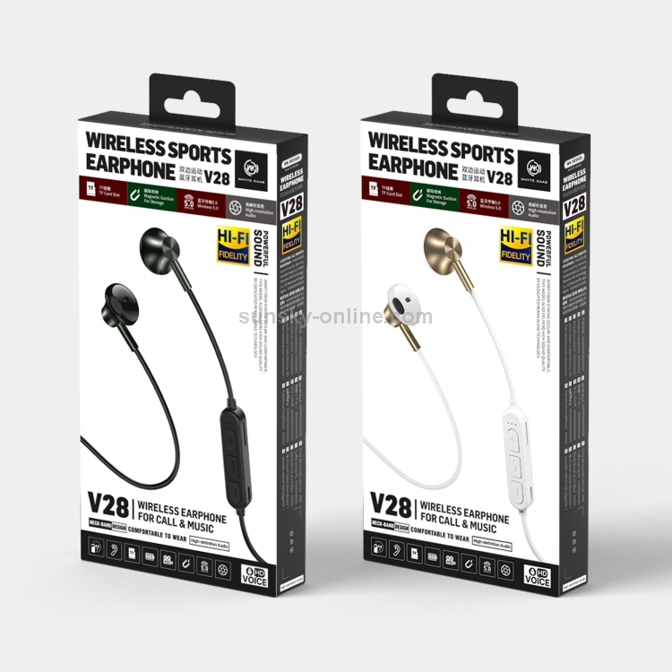 WK V28 Magnetic In-ear Wireless Bluetooth 5.0 Sports Earphone Support TF Card (White) WK V28 Magnetic In-ear Wireless Bluetooth 5.0 Sports Earphone Support TF Card (White)