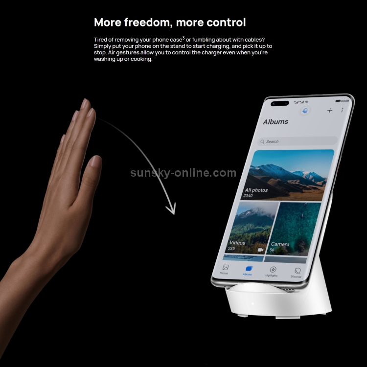 Original Huawei CP62R 50W Max Qi Standard Super Fast Charging Vertical Wireless Charger Stand with Type-C Cable + Adapter Set (White) Original Huawei CP62R 50W Max Qi Standard Super Fast Charging Vertical Wireless Charger Stand with Type-C Cable + Adapter Set (White)