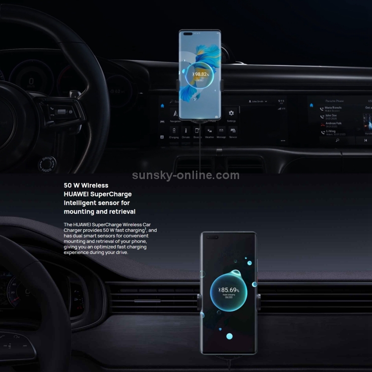 Original Huawei CK030 50W Max SuperCharge Smart Infrared Sensor Car Wireless Charger(Black) Original Huawei CK030 50W Max SuperCharge Smart Infrared Sensor Car Wireless Charger(Black)