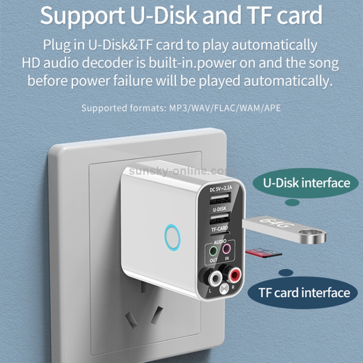 K9 USB Coche Bluetooth 5.0 Adaptador Receptor FM + AUX Audio Transmisor  estéreo Dual Salida (Negro)