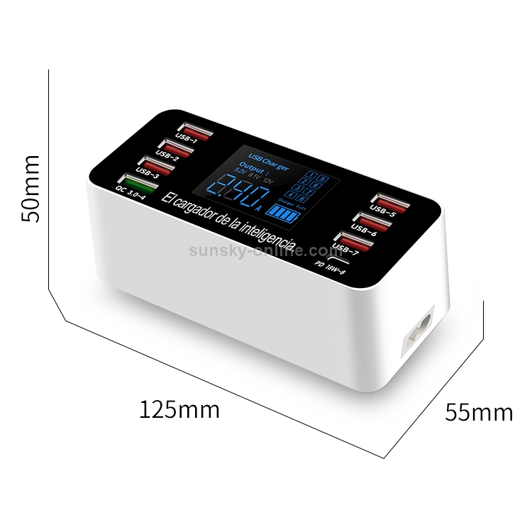 A9P 8 In 1 Multi-function Smart Digital Display Charging Station Socket Holder Stand A9P 8 In 1 Multi-function Smart Digital Display Charging Station Socket Holder Stand