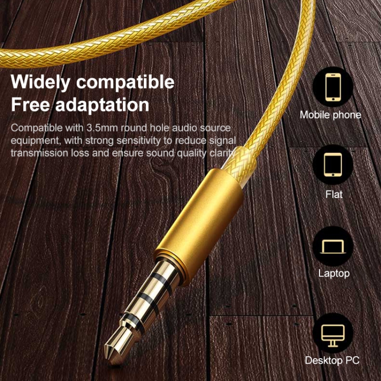 WK YC05 3.5mm Music In Ear Wired Earphone (Gold) WK YC05 3.5mm Music In Ear Wired Earphone (Gold)
