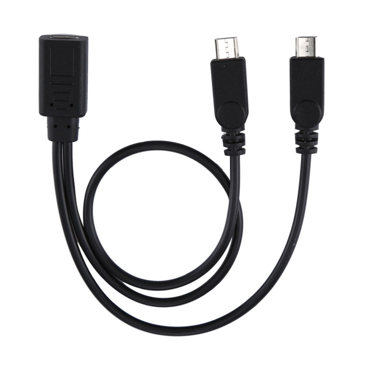 GLHONG Micro USB to 3.5mm Male to Female Auxiliary Cable, 30cm