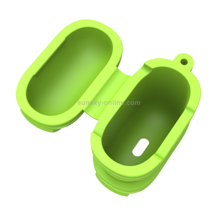 CYKE 2 in 1 8 Pin Interface Charging Box Wireless Earphones Silicone Storage Case Earphones Case for Airpods, with Magnetic Anti-lost Rope(Green) CYKE 2 in 1 8 Pin Interface Charging Box Wireless Earphones Silicone Storage Case Earphones Case for Airpods, with Magnetic Anti-lost Rope(Green)