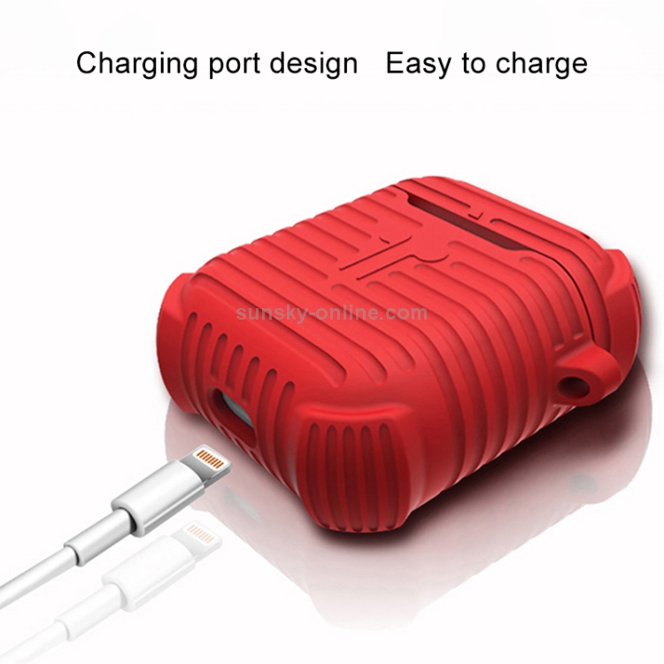 CYKE 8 Pin Interface Charging Box Dustproof Anti-fall Wireless Earphones Silicone Storage Case Earphones Case for Airpods(Black) CYKE 8 Pin Interface Charging Box Dustproof Anti-fall Wireless Earphones Silicone Storage Case Earphones Case for Airpods(Black)