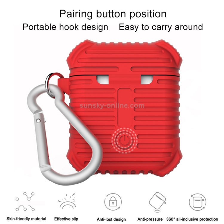 CYKE 8 Pin Interface Charging Box Dustproof Anti-fall Wireless Earphones Silicone Storage Case Earphones Case for Airpods(Black) CYKE 8 Pin Interface Charging Box Dustproof Anti-fall Wireless Earphones Silicone Storage Case Earphones Case for Airpods(Black)