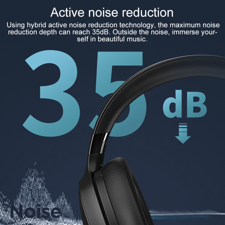 WIWU Pilot Wireless Noise Reduction Headphone (Black) - 5