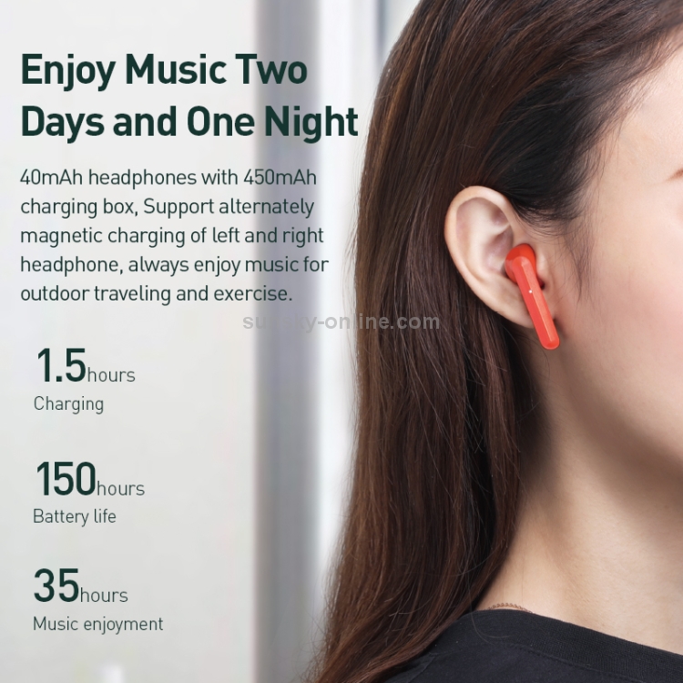Baseus Encok W09 TWS Bluetooth 5.0 True Wireless Earphones with Charging Case, Support Touch Control(Green) Baseus Encok W09 TWS Bluetooth 5.0 True Wireless Earphones with Charging Case, Support Touch Control(Green)