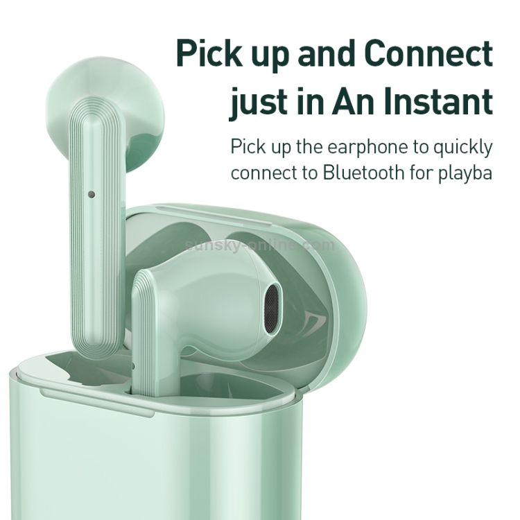 Baseus Encok W09 TWS Bluetooth 5.0 True Wireless Earphones with Charging Case, Support Touch Control(Green) Baseus Encok W09 TWS Bluetooth 5.0 True Wireless Earphones with Charging Case, Support Touch Control(Green)