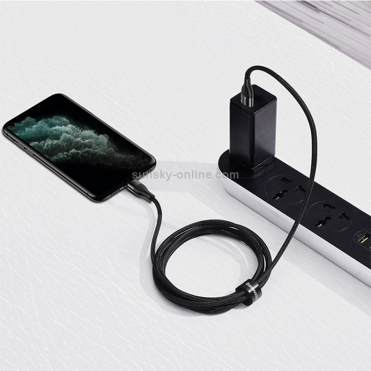 Baseus 18W Max 2 in 1 USB-A + USB-C / Type-C to 8 Pin Data Sync Charging Cable Cable, Length: 1m (Black) Baseus 18W Max 2 in 1 USB-A + USB-C / Type-C to 8 Pin Data Sync Charging Cable Cable, Length: 1m (Black)