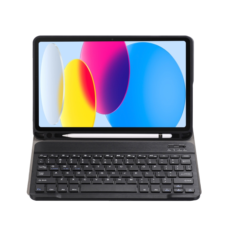 For iPad 10th Gen 10.9 2022 A10B Lambskin Texture Ultra-thin Bluetooth Keyboard Leather Tablet Case with Pen Slot(Black) For iPad 10th Gen 10.9 2022 A10B Lambskin Texture Ultra-thin Bluetooth Keyboard Leather Tablet Case with Pen Slot(Black)