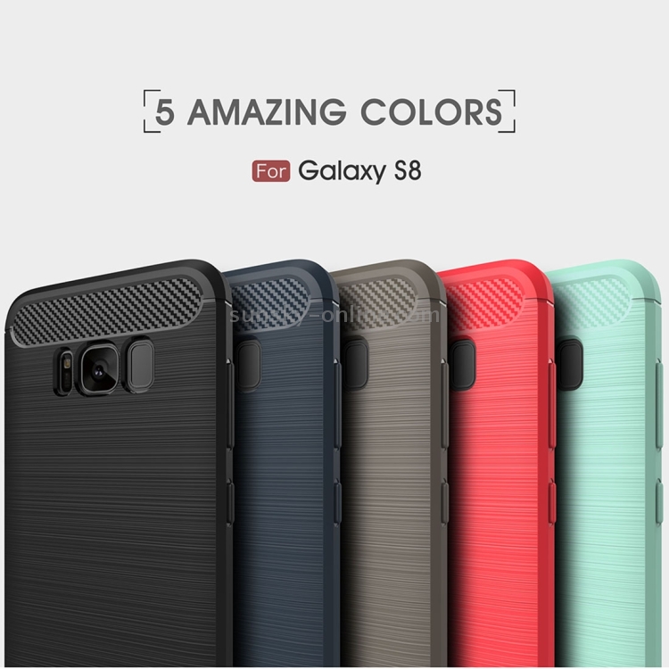 For Galaxy S8 Brushed Carbon Fiber Texture Shockproof TPU Protective Cover Case (Black) For Galaxy S8 Brushed Carbon Fiber Texture Shockproof TPU Protective Cover Case (Black)