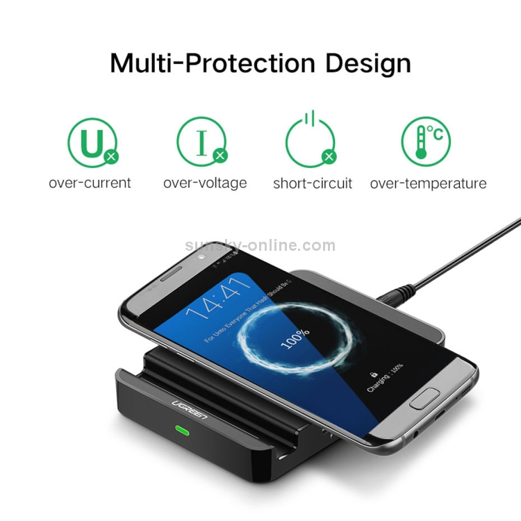 Ugreen 12V/2A QI Standard Wireless Charger with Dual USB Ports Ugreen 12V/2A QI Standard Wireless Charger with Dual USB Ports