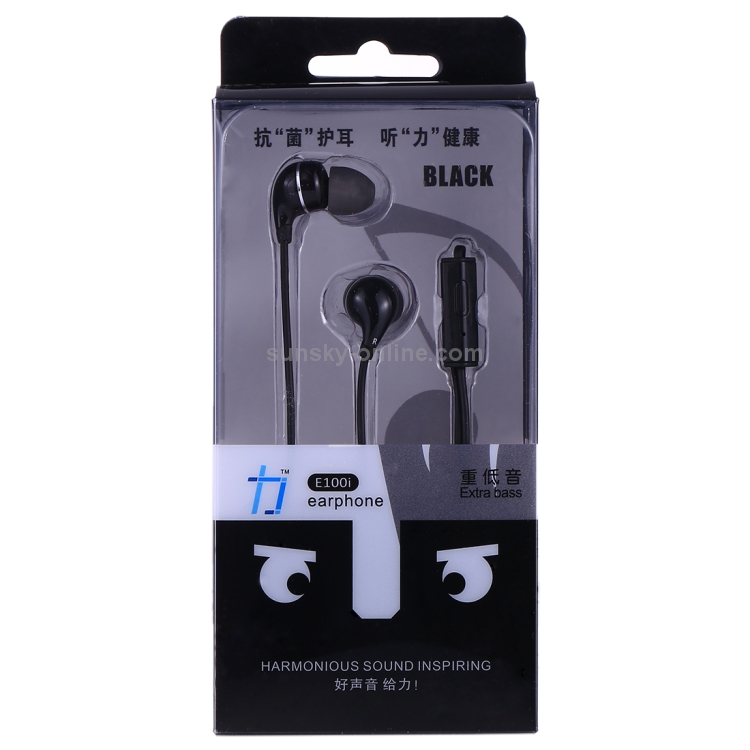 ALEXPRO E100i 1.2m In-Ear Extra Bass Stereo Wired Control Earphones with Mic ALEXPRO E100i 1.2m In-Ear Extra Bass Stereo Wired Control Earphones with Mic