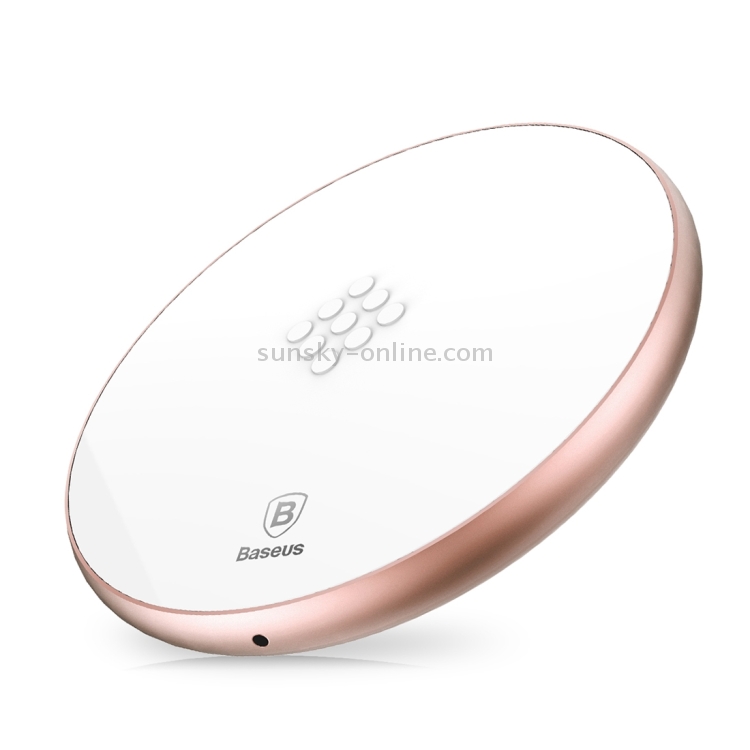 Baseus Flare Series QI Standard Round Wireless Charger for iPhone 8 / 8 Plus / X & Smart Phones(Rose Gold) Baseus Flare Series QI Standard Round Wireless Charger for iPhone 8 / 8 Plus / X & Smart Phones(Rose Gold)