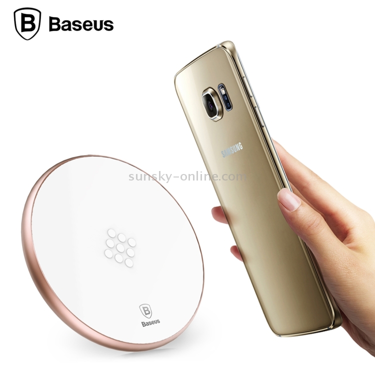 Baseus Flare Series QI Standard Round Wireless Charger for iPhone 8 / 8 Plus / X & Smart Phones(Rose Gold) Baseus Flare Series QI Standard Round Wireless Charger for iPhone 8 / 8 Plus / X & Smart Phones(Rose Gold)