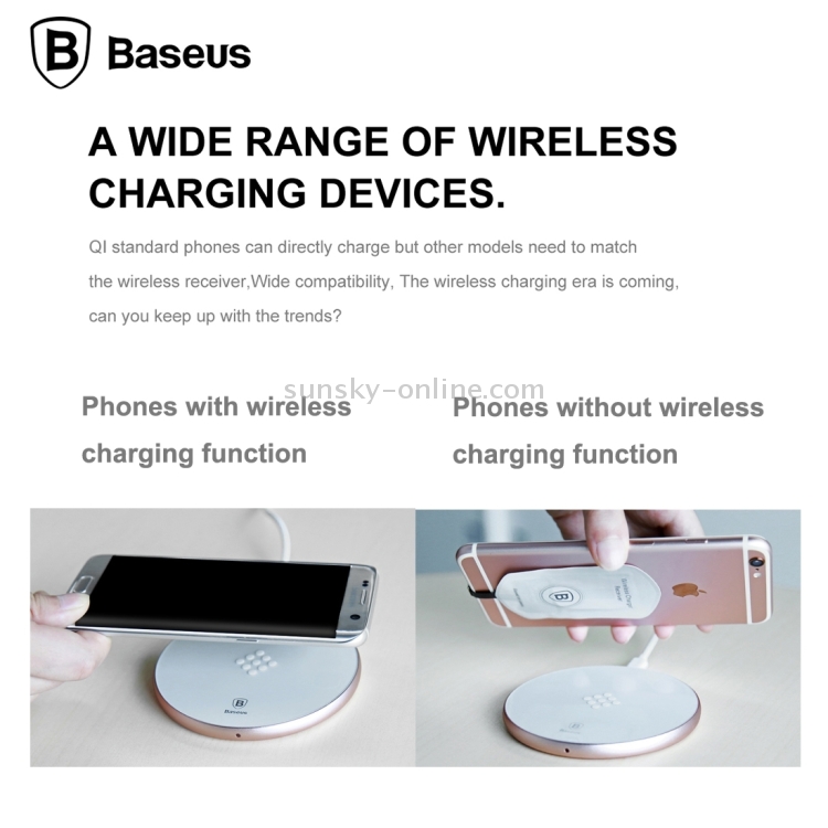 Baseus Flare Series QI Standard Round Wireless Charger for iPhone 8 / 8 Plus / X & Smart Phones(Rose Gold) Baseus Flare Series QI Standard Round Wireless Charger for iPhone 8 / 8 Plus / X & Smart Phones(Rose Gold)