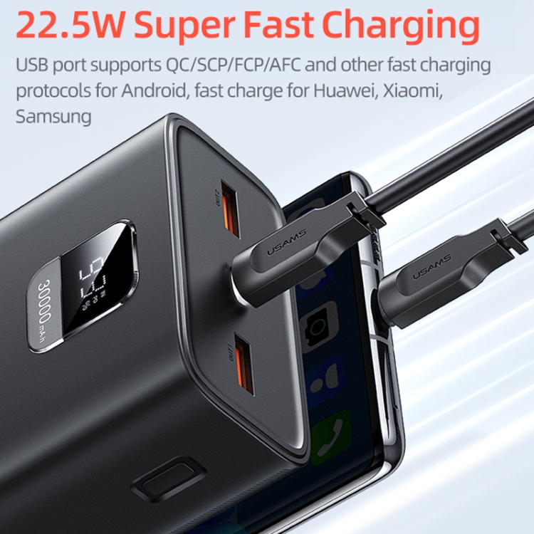 Usams At 30000Mah Fast Charging Power Bank With Cable - 3