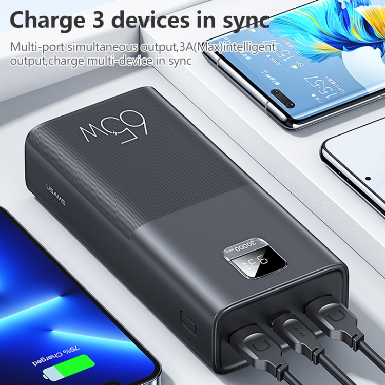 Usams At 30000Mah Fast Charging Power Bank With Cable - 4
