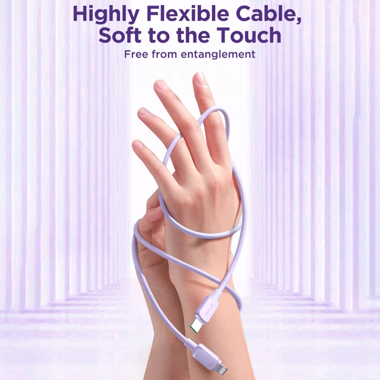 JOYROOM S-CL020A14 Multi-Color Series 20W USB-C / Type-C to 8 Pin Fast Charging Data Cable, Length:1.2m (Purple) JOYROOM S-CL020A14 Multi-Color Series 20W USB-C / Type-C to 8 Pin Fast Charging Data Cable, Length:1.2m (Purple)