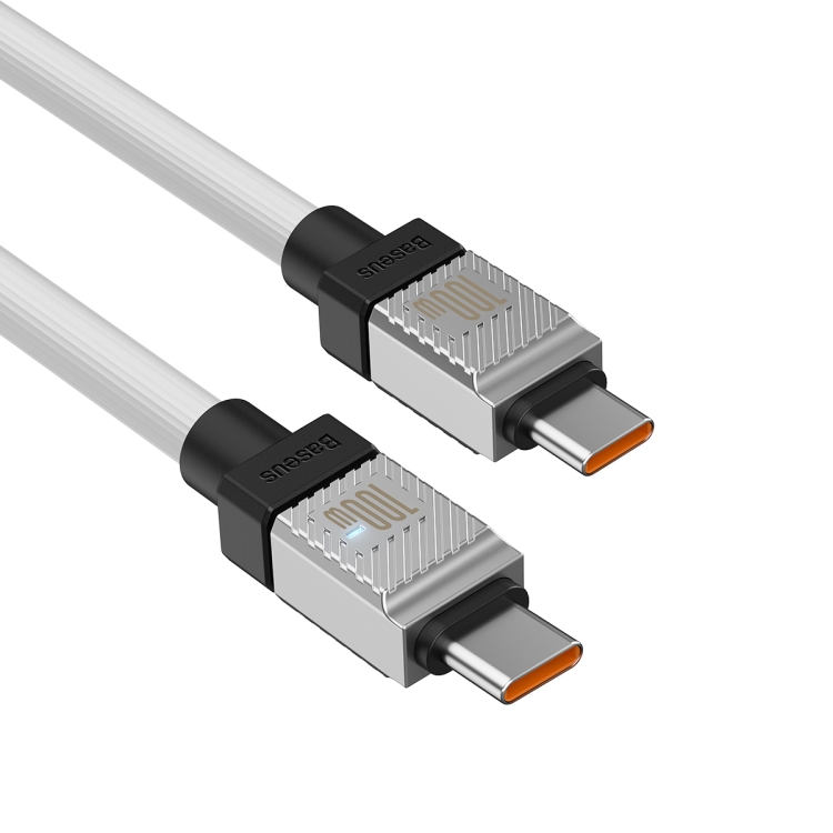Baseus Cool Play Series CAKW000302 100 W USB-C / Type-C uz USB-C / Type-C ātrās uzlādes datu kabelis, garums: 2m (balts) - 1
