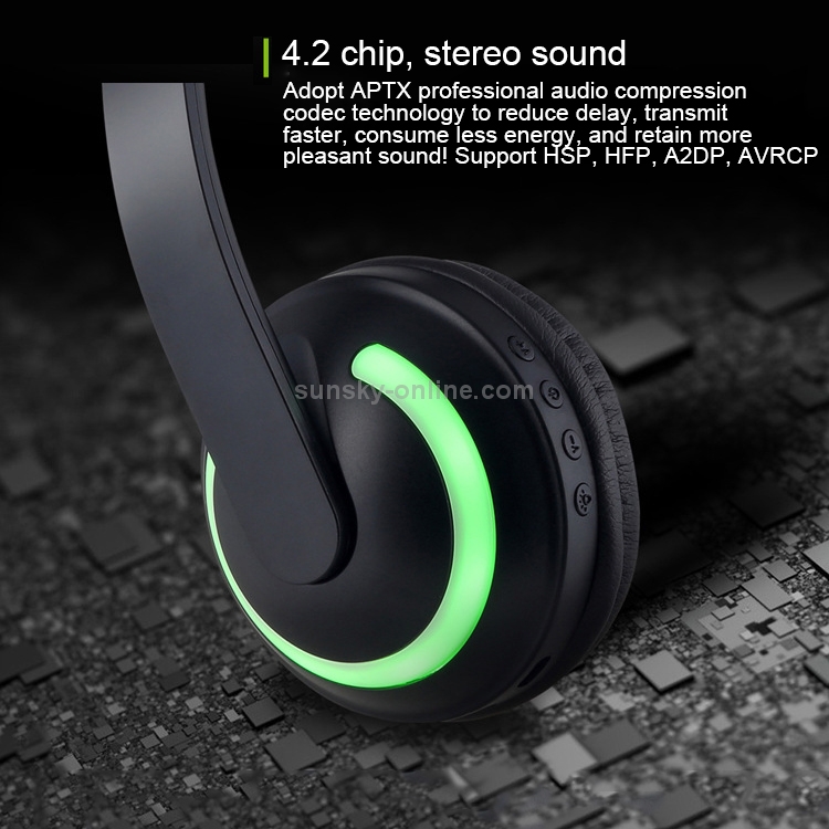 CYKE Glowing Cat Ear Stereo Bluetooth V4.2 + EDR Headphone Gaming Headset with LED Light