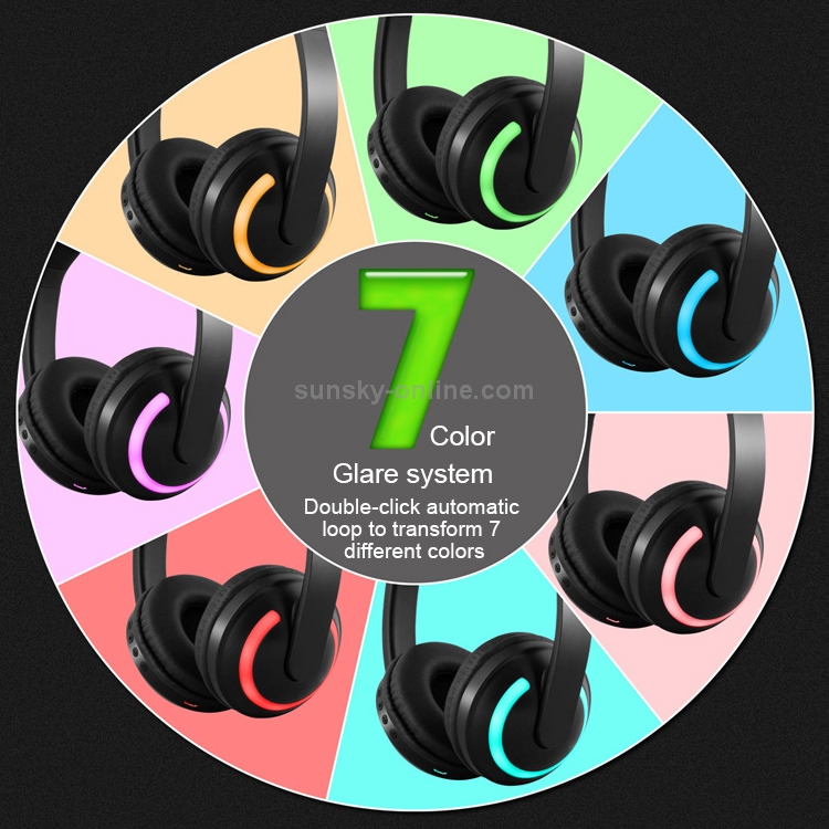 CYKE Glowing Cat Ear Stereo Bluetooth V4.2 + EDR Headphone Gaming Headset with LED Light