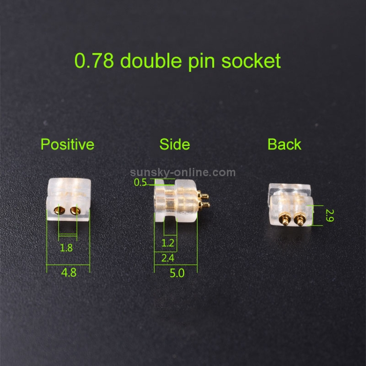 5 PCS DIY Earphone Connector Double Pin Socket Female Base 5 PCS DIY Earphone Connector Double Pin Socket Female Base