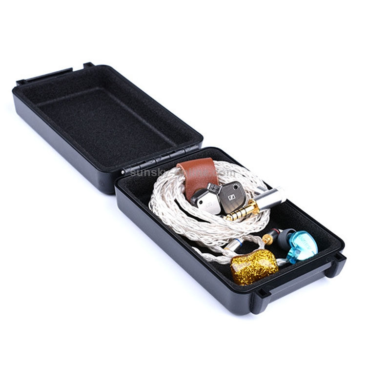 Portable Dustproof Bluetooth Headset Wire Storage Box(Black) Portable Dustproof Bluetooth Headset Wire Storage Box(Black)