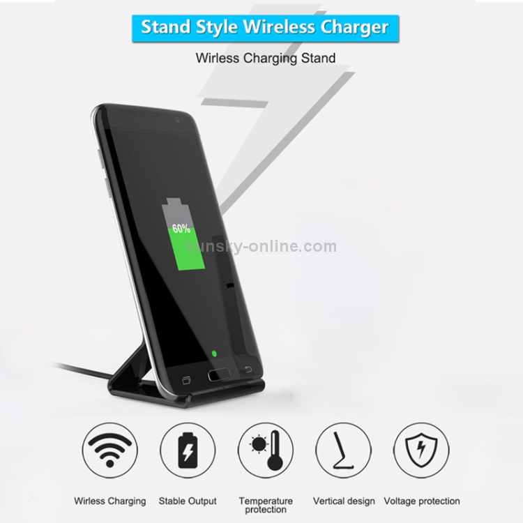 Intelligent Portable Vertical Design Qi Standard Wireless Charging Stand with LED Breathing Lamp Intelligent Portable Vertical Design Qi Standard Wireless Charging Stand with LED Breathing Lamp