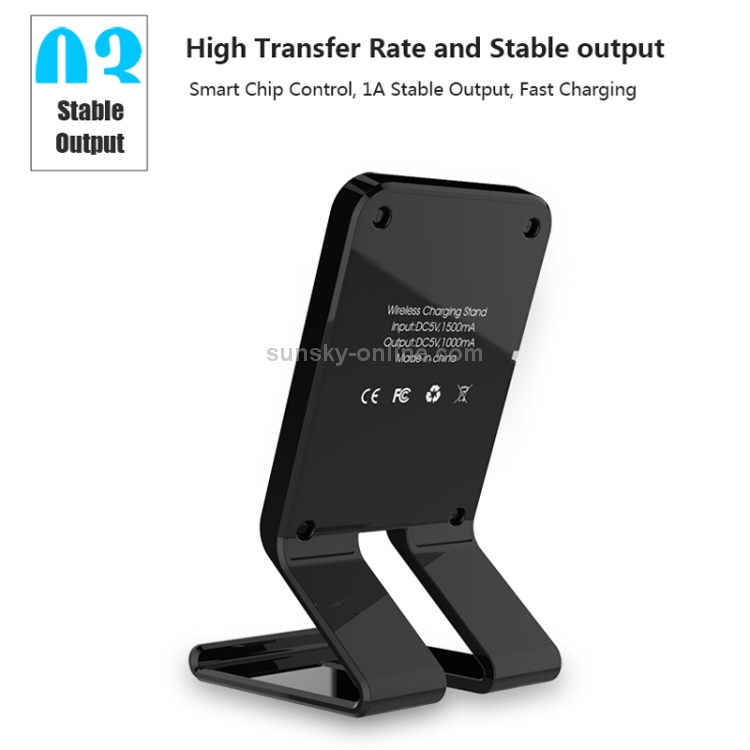 Intelligent Portable Vertical Design Qi Standard Wireless Charging Stand with LED Breathing Lamp Intelligent Portable Vertical Design Qi Standard Wireless Charging Stand with LED Breathing Lamp