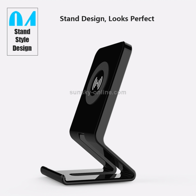 Intelligent Portable Vertical Design Qi Standard Wireless Charging Stand with LED Breathing Lamp Intelligent Portable Vertical Design Qi Standard Wireless Charging Stand with LED Breathing Lamp