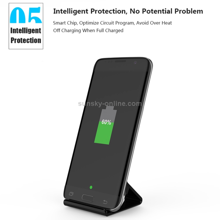Intelligent Portable Vertical Design Qi Standard Wireless Charging Stand with LED Breathing Lamp Intelligent Portable Vertical Design Qi Standard Wireless Charging Stand with LED Breathing Lamp