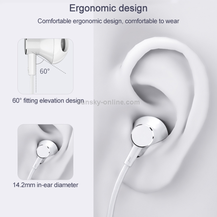WK Y8 3.5mm Plug In-Ear Wired Control Earphone WK Y8 3.5mm Plug In-Ear Wired Control Earphone