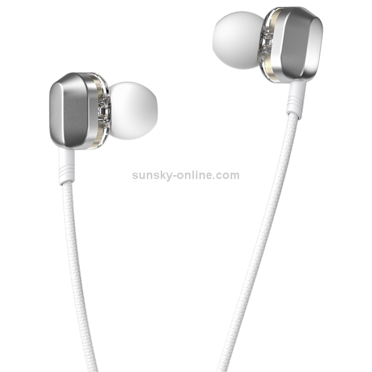 WK Y9 3.5mm In-Ear Double Moving Coil HIFI Stereo Wired Earphone (White) WK Y9 3.5mm In-Ear Double Moving Coil HIFI Stereo Wired Earphone (White)
