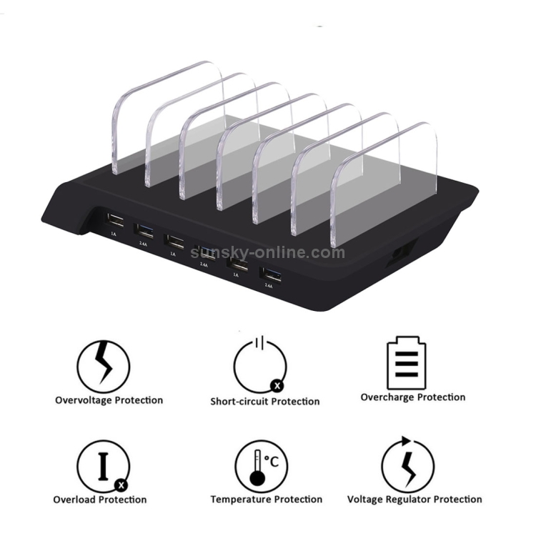 YM-UD06 5V 10.2A Output Universal Desktop Detachable 6 Ports USB Charging Station Multi-Device Hub Charging Dock YM-UD06 5V 10.2A Output Universal Desktop Detachable 6 Ports USB Charging Station Multi-Device Hub Charging Dock
