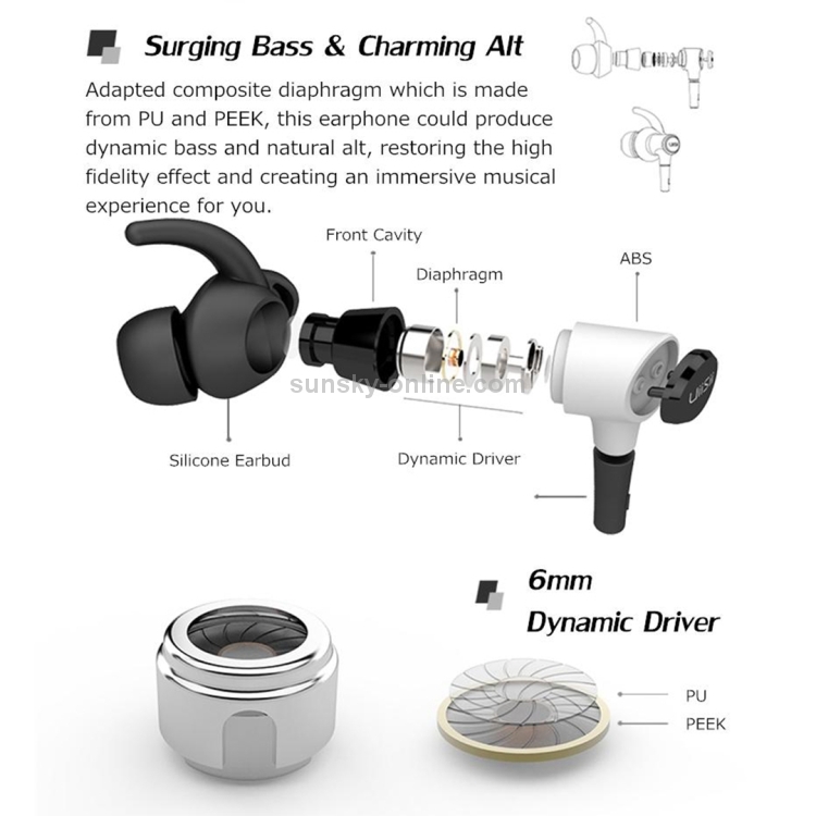 UiiSii HI-710 Universal HIFI IPX4 Waterproof Hanging Ear Sports In-Ear Earphone (Blue) UiiSii HI-710 Universal HIFI IPX4 Waterproof Hanging Ear Sports In-Ear Earphone (Blue)