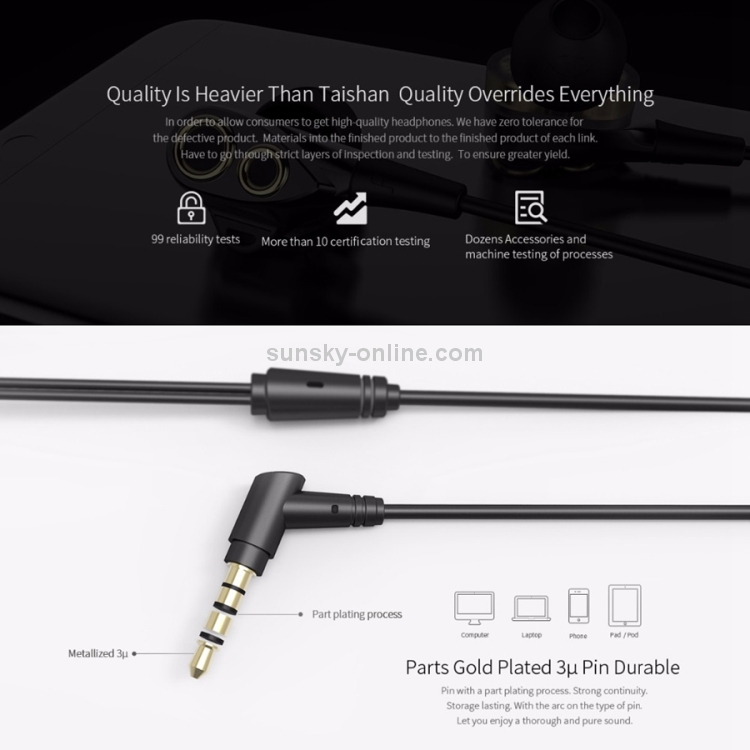 UiiSii T8 Universal Dual Dynamic Drivers In-Ear Wire-controlled Earphone with Microphone (Red) UiiSii T8 Universal Dual Dynamic Drivers In-Ear Wire-controlled Earphone with Microphone (Red)