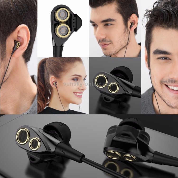 UiiSii T8 Universal Dual Dynamic Drivers In-Ear Wire-controlled Earphone with Microphone (Red) UiiSii T8 Universal Dual Dynamic Drivers In-Ear Wire-controlled Earphone with Microphone (Red)