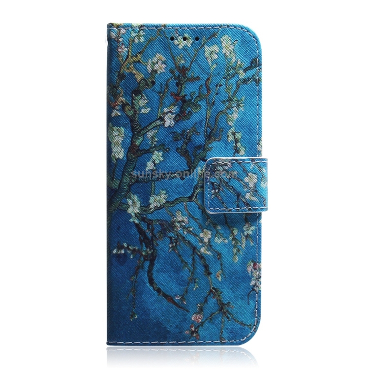 Apricot Flower Pattern Coloured Drawing Horizontal Flip Leather Case for Galaxy A40, with Holder & Card Slots & Wallet Apricot Flower Pattern Coloured Drawing Horizontal Flip Leather Case for Galaxy A40, with Holder & Card Slots & Wallet