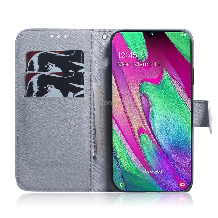 Apricot Flower Pattern Coloured Drawing Horizontal Flip Leather Case for Galaxy A40, with Holder & Card Slots & Wallet Apricot Flower Pattern Coloured Drawing Horizontal Flip Leather Case for Galaxy A40, with Holder & Card Slots & Wallet