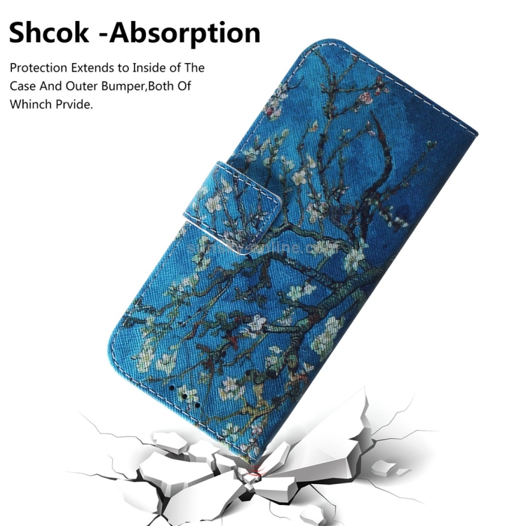 Apricot Flower Pattern Coloured Drawing Horizontal Flip Leather Case for Galaxy A40, with Holder & Card Slots & Wallet Apricot Flower Pattern Coloured Drawing Horizontal Flip Leather Case for Galaxy A40, with Holder & Card Slots & Wallet