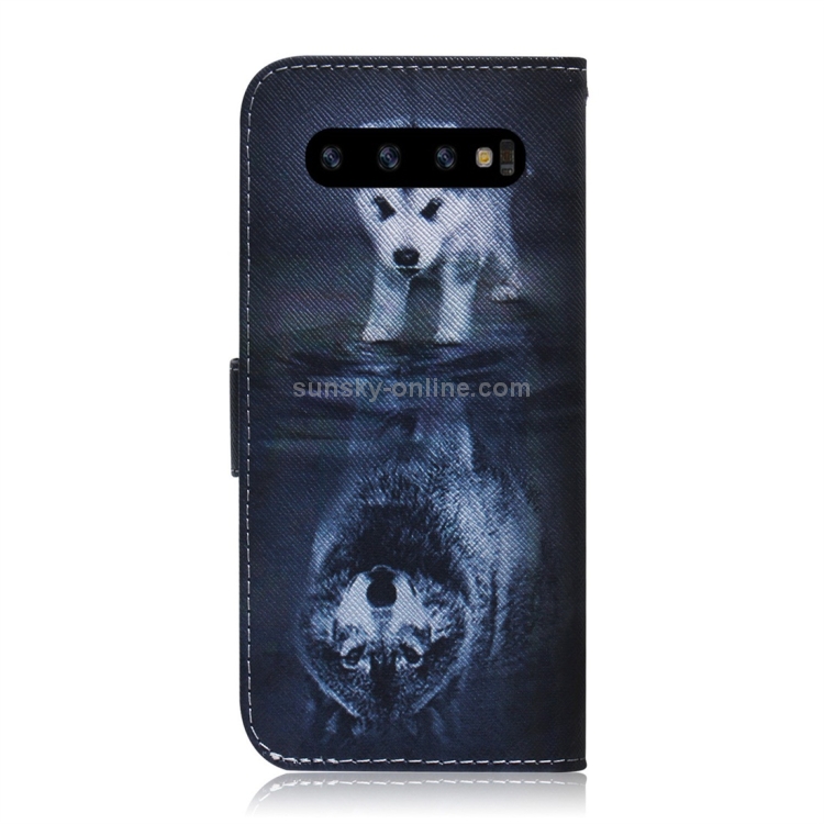 Wolf and Dog Pattern Coloured Drawing Horizontal Flip Leather Case for Galaxy S10, with Holder & Card Slots & Wallet Wolf and Dog Pattern Coloured Drawing Horizontal Flip Leather Case for Galaxy S10, with Holder & Card Slots & Wallet