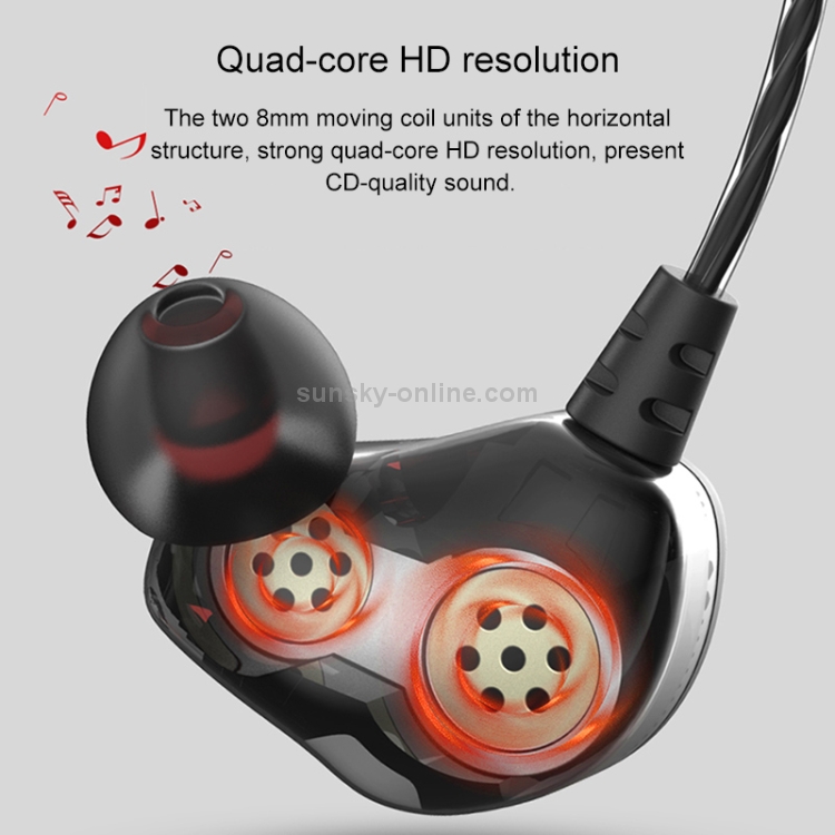 QKZ CK2 HIFI In-ear Four-unit Music Headphones (Blue) QKZ CK2 HIFI In-ear Four-unit Music Headphones (Blue)
