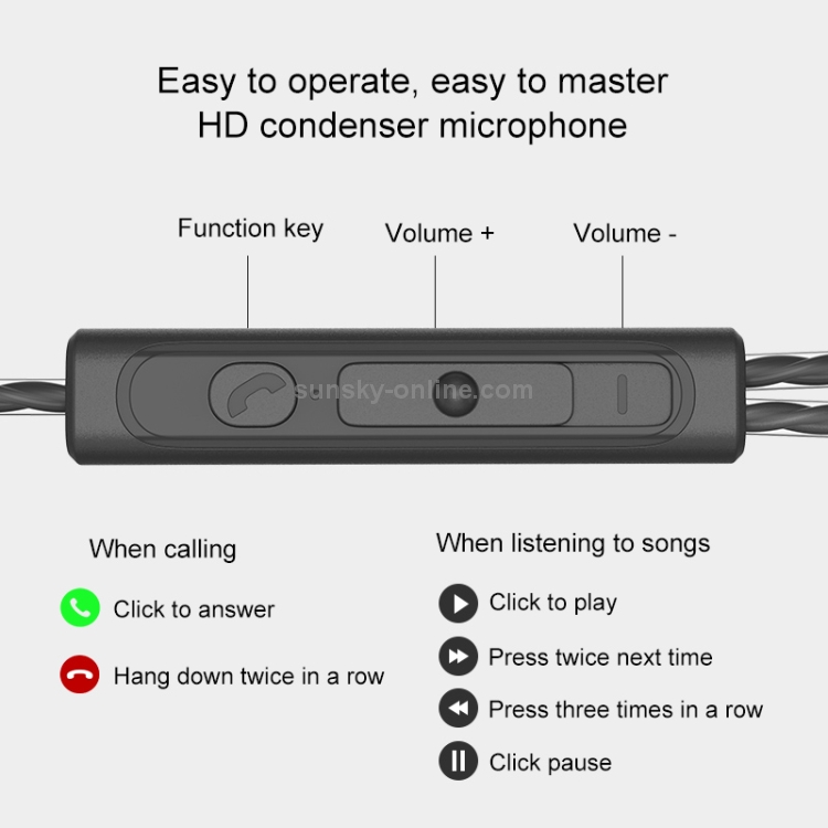 QKZ CK2 HIFI In-ear Four-unit Music Headphones (Blue) QKZ CK2 HIFI In-ear Four-unit Music Headphones (Blue)