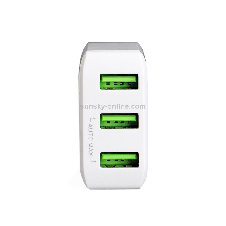CYKE HKL-USB30 15W 5V 3A 3-Port USB Wall Charger Travel Charger, US Plug CYKE HKL-USB30 15W 5V 3A 3-Port USB Wall Charger Travel Charger, US Plug