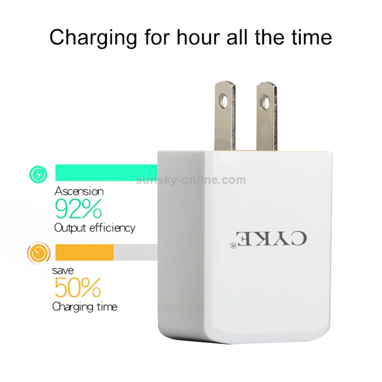 CYKE HKL-USB31 5V 2A Dual USB Wall Charger Travel Charger, Chinese Plug CYKE HKL-USB31 5V 2A Dual USB Wall Charger Travel Charger, Chinese Plug