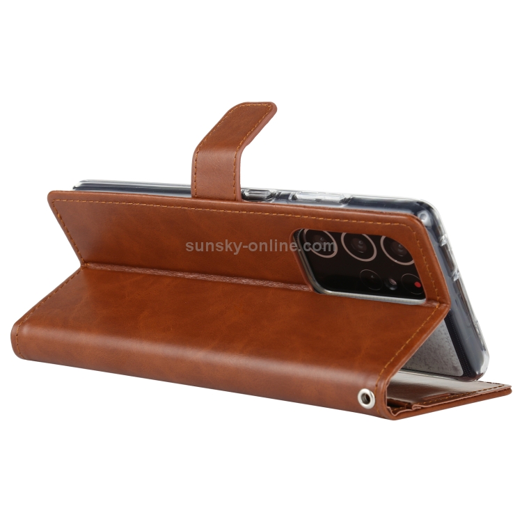 For Samsung Galaxy S21 Ultra 5G GOOSPERY BLUE MOON Crazy Horse Texture Horizontal Flip Leather Case With Bracket & Card Slot & Wallet(Brown) For Samsung Galaxy S21 Ultra 5G GOOSPERY BLUE MOON Crazy Horse Texture Horizontal Flip Leather Case With Bracket & Card Slot & Wallet(Brown)