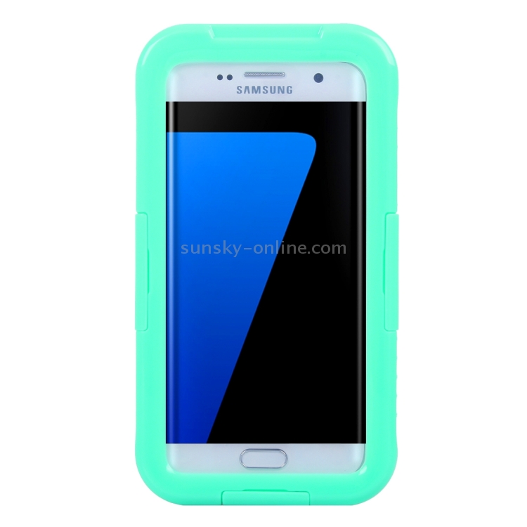 For Galaxy S7 Edge / G935 IPX8 Plastic + Silicone Transparent Waterproof Protective Case with Lanyard(Green) For Galaxy S7 Edge / G935 IPX8 Plastic + Silicone Transparent Waterproof Protective Case with Lanyard(Green)