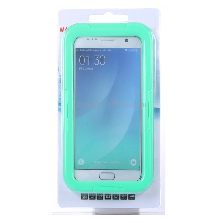 For Galaxy S7 Edge / G935 IPX8 Plastic + Silicone Transparent Waterproof Protective Case with Lanyard(Green) For Galaxy S7 Edge / G935 IPX8 Plastic + Silicone Transparent Waterproof Protective Case with Lanyard(Green)
